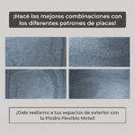 Piedra Flexible Natural 61x122 cm Metal Piedrafina Pack x10 - Imagen 2