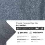 Piedra Flexible Natural 61x122 cm Metal Piedrafina Pack x10 - Imagen 3