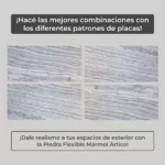 Piedra Flexible Mármol 61x122 cm Ártico Piedrafina Pack x10 - Imagen 2