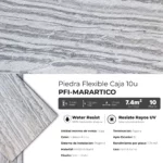 Piedra Flexible Mármol 61x122 cm Ártico Piedrafina Pack x10 - Imagen 3