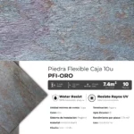 Piedra Flexible Natural 61x122 cm Oro Piedrafina Pack x10 - Imagen 3