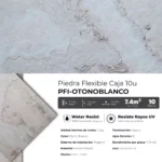 Piedra Flexible Natural 61x122 cm Otoño Blanco Piedrafina Pack x10 - Imagen 3