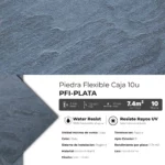 Piedra Flexible Natural 61x122 cm Plata Piedrafina Pack x10 - Imagen 3