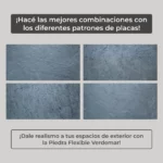 Piedra Flexible Natural 61x122 cm Verde Mar Piedrafina Pack x10 - Imagen 2