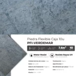 Piedra Flexible Natural 61x122 cm Verde Mar Piedrafina Pack x10 - Imagen 3