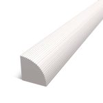 Cuartacaña PVC 9x9 mm Blanco Texturada Tira 2.8 m