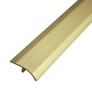 Desnivel con Nervio 10.35 mm Aluminio Anodizado Oro Tira 95 cm