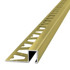 Guardacanto Quadra Atrim 10x5 mm Aluminio Oro Brillante 2.5 m