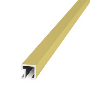 Listello Cuadrado Atrim 9 mm Aluminio Oro Brillante 2.45 m