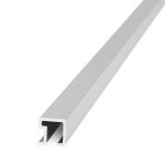 Listello Cuadrado Atrim 9 mm Aluminio Cromo Brillante 2.45 m