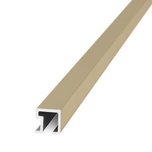 Listello Cuadrado Atrim 9 mm Aluminio Peltre Brillante 2.45 m