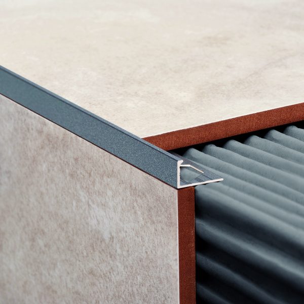 Varilla en L Stone Collection Atrim 2.5 mm Aluminio Concreto Mate