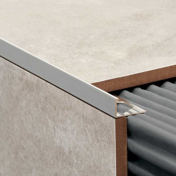 Varilla en L para Pared Atrim 10 mm Aluminio Gris