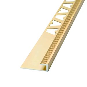Perfil para Piso Vinílico Point Atrim 27.5 mm Aluminio Oro Mate 2 m