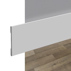 Zócalo de EPS Frigg Obra 100 mm PVC Blanco Mate 250 cm