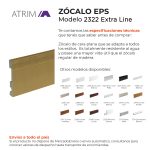 Zócalo de EPS Atrim Extra Line 100 mm PVC Oro Mate