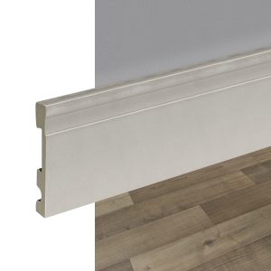 Zócalo de EPS Atrim Extra Line 100 mm PVC Plata Mate 250 cm