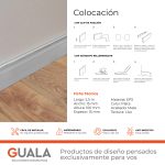 Zócalo de EPS Atrim Extra Line 100 mm PVC Plata Mate
