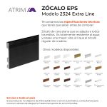 Zócalo de EPS Atrim Extra Line 100 mm PVC Negro Mate
