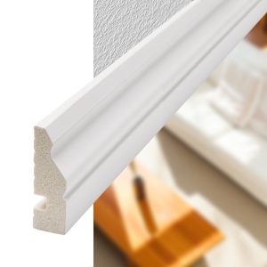 Zócalo Contramarco Atrim Pecho Paloma 45 mm EPS PVC Blanco Mate 250 cm