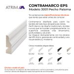 Zócalo Contramarco Atrim Pecho Paloma 45 mm EPS PVC Blanco Mate