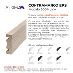 Contramarco Atrim Line 50 mm EPS PVC Visón Mate