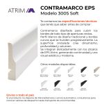 Contramarco Atrim Soft 70 mm EPS PVC Blanco Mate