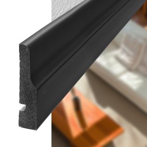 Zócalo Contramarco Atrim Soft 70 mm EPS PVC Negro Mate 250 cm