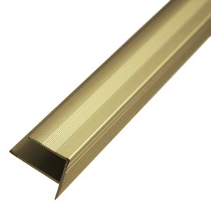 Naríz de Escalera 13 20x25.4 mm Aluminio Anodizado Oro Tira 2 m