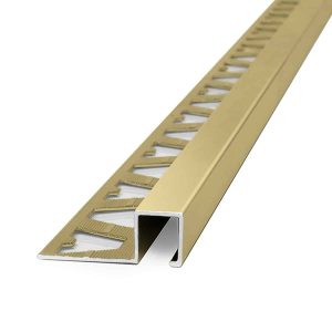 Guardacanto Quadra Atrim 10x10 mm Aluminio Oro Brillante 2.5 m