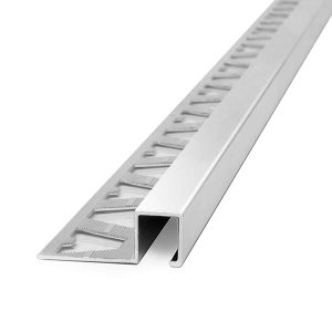 Guardacanto Quadra Atrim 10x10 mm Aluminio Cromo Brillante 2.5 m