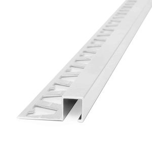 Guardacanto Quadra Atrim 10x10 mm Aluminio Cromo Mate 2.5 m