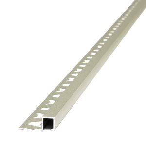 Guardacanto Quadra Stone Collection Atrim 10x10 mm Aluminio Arena Mate 2.5 m