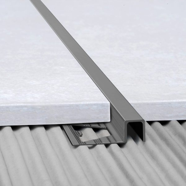 Guardacanto Quadra Atrim 12x8 mm Aluminio Grafito Mate
