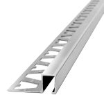 Guardacanto Quadra Atrim 12x10 mm Aluminio Cromo Brillante 2.5 m