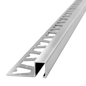 Guardacanto Quadra Atrim 12x8 mm Aluminio Cromo Brillante 2.5 m