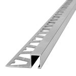 Guardacanto Quadra Atrim 12x8 mm Aluminio Cromo Mate 2.5 m