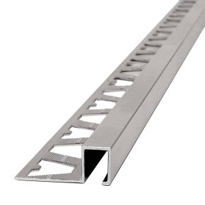 Guardacanto Quadra Atrim 12x8 mm Aluminio Peltre Brillante 2.5 m