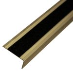 Ángulo Antideslizante 45x20 mm Aluminio Anodizado Oro Tira 2 m