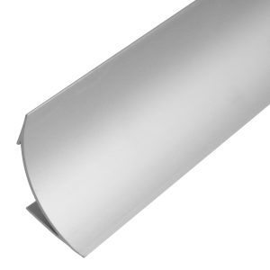 Zócalo Sanitario Curvo 50x50mm Aluminio Anodizado Plata 200 cm