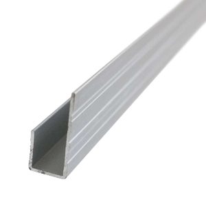 Perfil Jota 10 mm Aluminio Anodizado Plata Tira 2 m