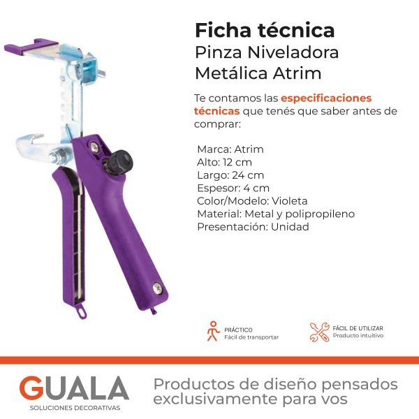 Pinza Niveladora Metálica Atrim