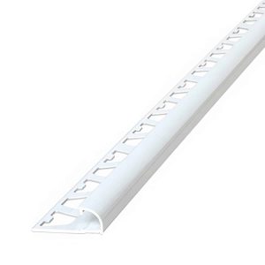 Guardacanto Bullnose Atrim 10 mm Aluminio Blanco 2.5 m