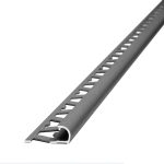 Guardacanto Bullnose Stone Collection Atrim 12 mm Aluminio Concreto 2.5 m