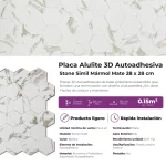 Venecita Autoadhesiva en Malla de Aluminio Placa Alulite Stone 0.15m²