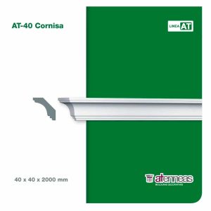 Moldura Atenneas AT-40 40x40 mm Poliestireno 2 m