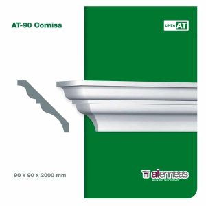 Moldura Atenneas AT-90 90x90 mm Poliestireno 2 m