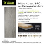 Piso Vinílico Kflooring AquaL 5.7 mm SPC Tránsito Comercial Tipo Shopping Click 2.257 m²