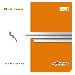 Moldura Atenneas Bliss BE-35 34x28 mm Poliestireno 2 m
