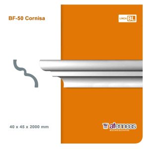 Moldura Atenneas Bliss BF-50 45x40 mm Poliestireno 2 m